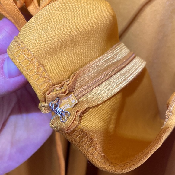 Selfie Leslie Take Note Frill Dress in Mustard - Picture 10 of 13